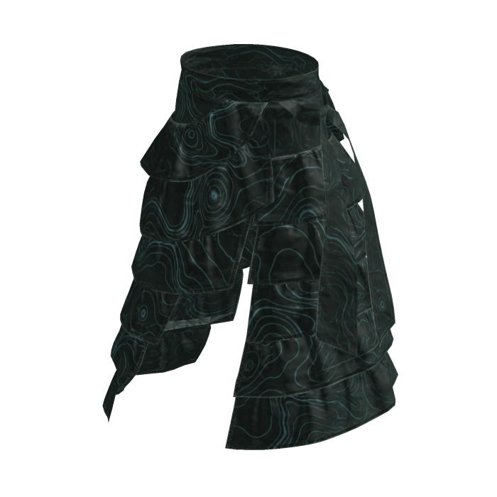 Green Topographic Y3K Layered Ruffle Pants [PBR]