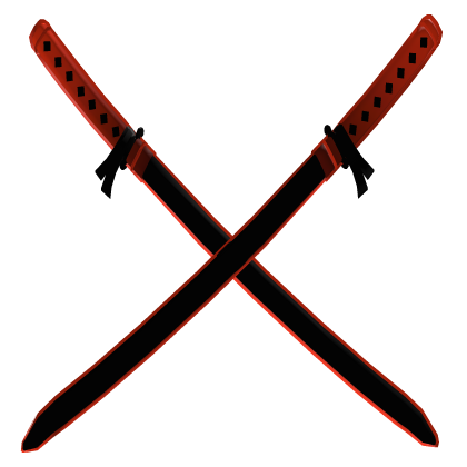 Dual Neon Red Katanas