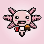 Axolotl walking fish, group