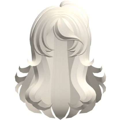 fluffy swirly long side bang hair blonde