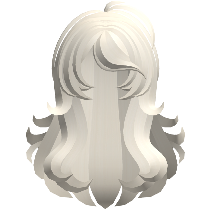 fluffy swirly long side bang hair blonde