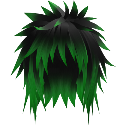 puffy menma emo punk hair (green) Roblox item
