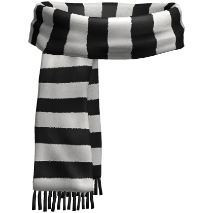 realistic black & white vkei scarf [3.0] Roblox item