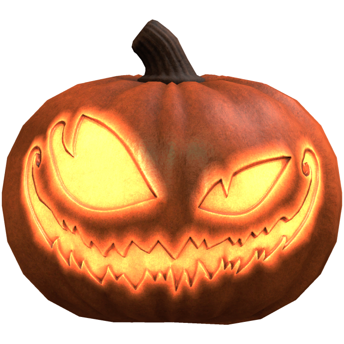  [EMISSIVE] Halloween Glowing Pumpkin Head