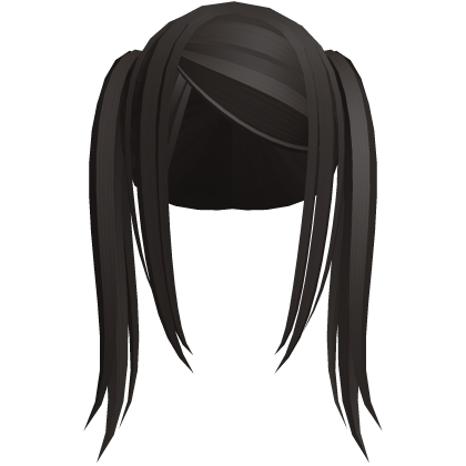 ꒰♡꒱ brown kawaii y2k loose moe jill hair twintails Roblox item