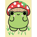 Mushroom cute frogs