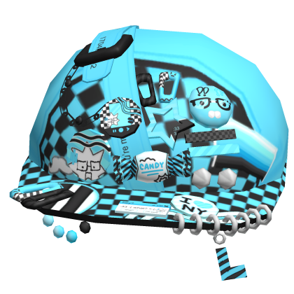 Scene Cyan Decora Rave Cap