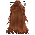 Ginger Half Bun Hair w/Butterfly Clip