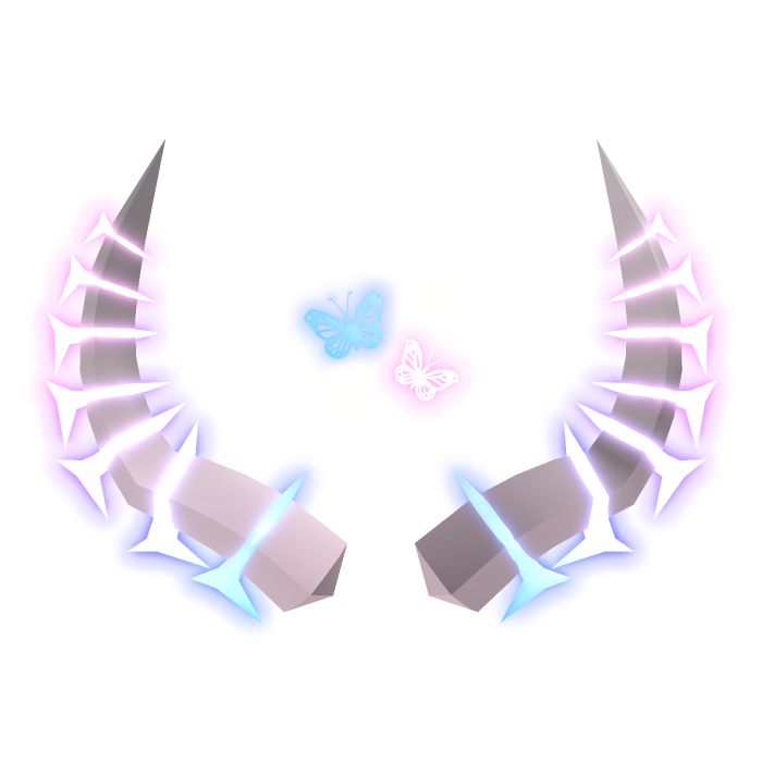 (Emissive) Pink/Blue Glowing Butterfly Horns