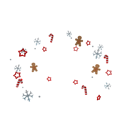 Christmas Aura with Snowflakes and Gingerbread