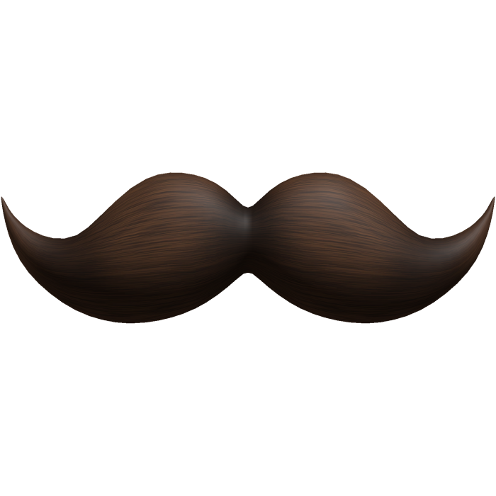 Brown Mustache Cute Nerdy Fancy Moustache
