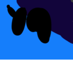 Neon blue gamer