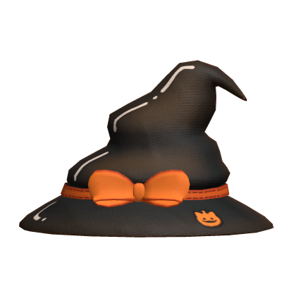 Halloween Orange Witch Hat With Ribbon Roblox item