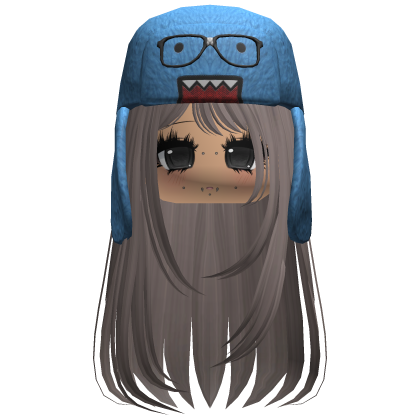 Domo Long Girl Hair Dark Red V2
