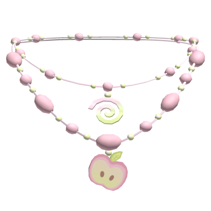 ♡ Igari Pink & Green Apple Charmed Necklace