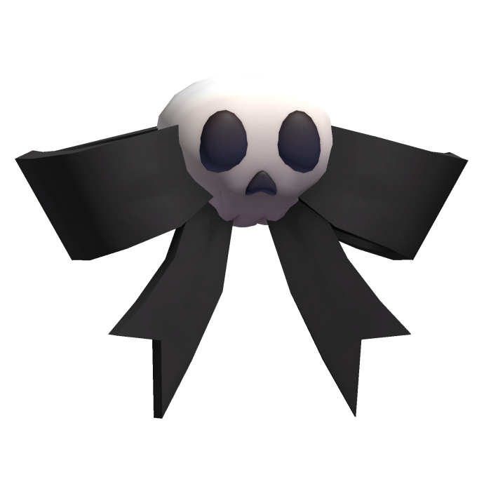 Black Skull Halloween Bow