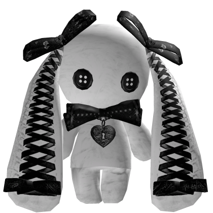 🤍🗝️ petite bête | button eyed white bunny plush Roblox item