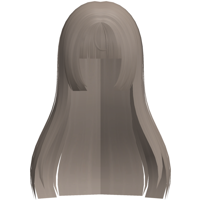 Long Straight Hime Hair in Ash