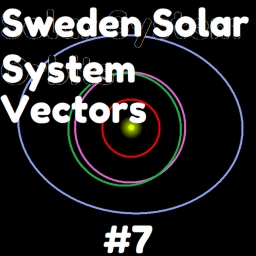 Sweden solar system vectors icon