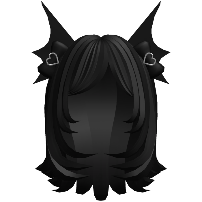 cute layered bat hair in black