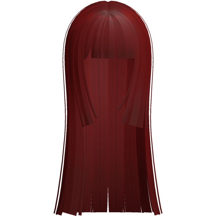 extra long hime moe japanese anime girl (red v2)