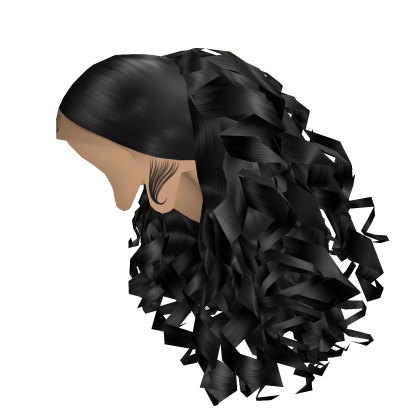 Curly Sleek Middle Part [Black] Roblox item