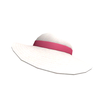 Vacation Straw Hat with Pink Band