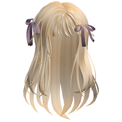 Long Layered Bow Hair - Blonde