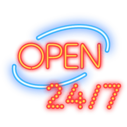 Open 24/7