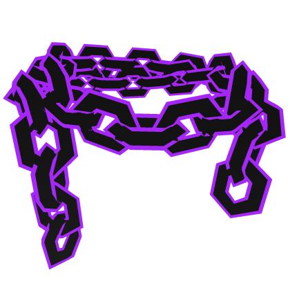 Cartoony Purple Chain Necklace thumbnail