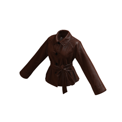 Wrapped Bow Leather Jacket