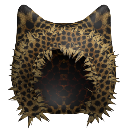 Leopard print cat hood