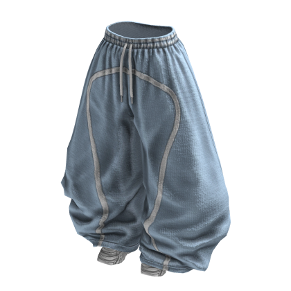 Y2K Girly Baggy Tracksuits (Light Blue White)