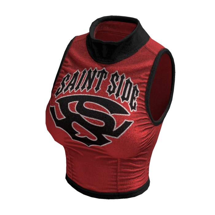 Sleeveless Y2K Top (Red Black)