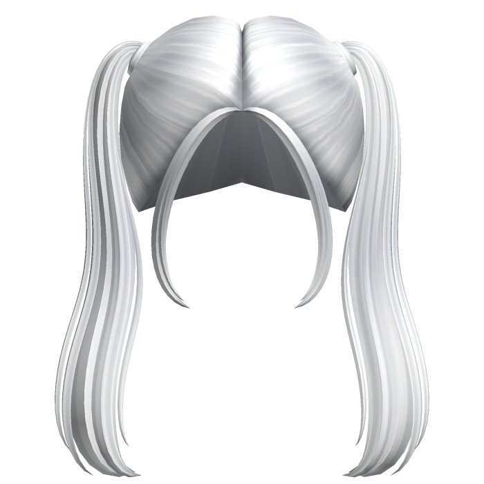 -',ৎ High Wavy Preppy Pigtails in White