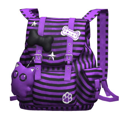 Purple Cute Bone Y2k Backpack