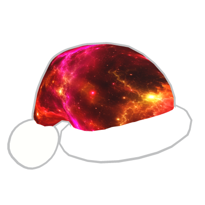 Christmas Red Galaxy Santa Hat