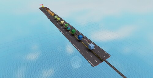 قطار يعبر obby!