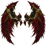 Gold & Red Ancient Demon Guardian Warrior Wings