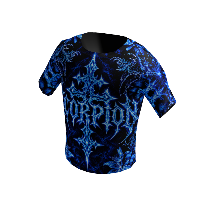 Y2K Black and Blue Scorpion shirt