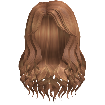 Long Curled Sidepart Hair in Caramel Roblox item