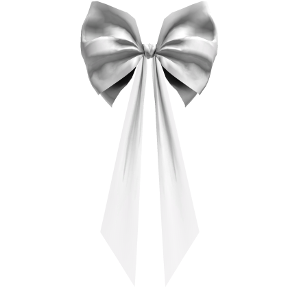 Cute white hair bow ribbon Roblox item