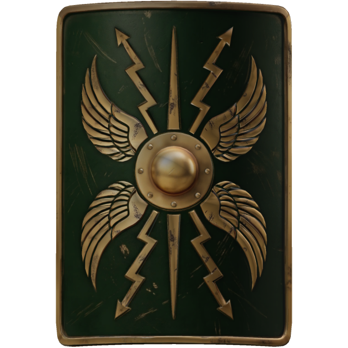Green Roman Back Shield