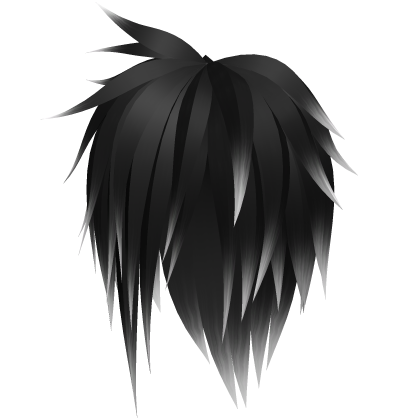 Black Fade Emo Rockstar Unkept Messy Hair Roblox item