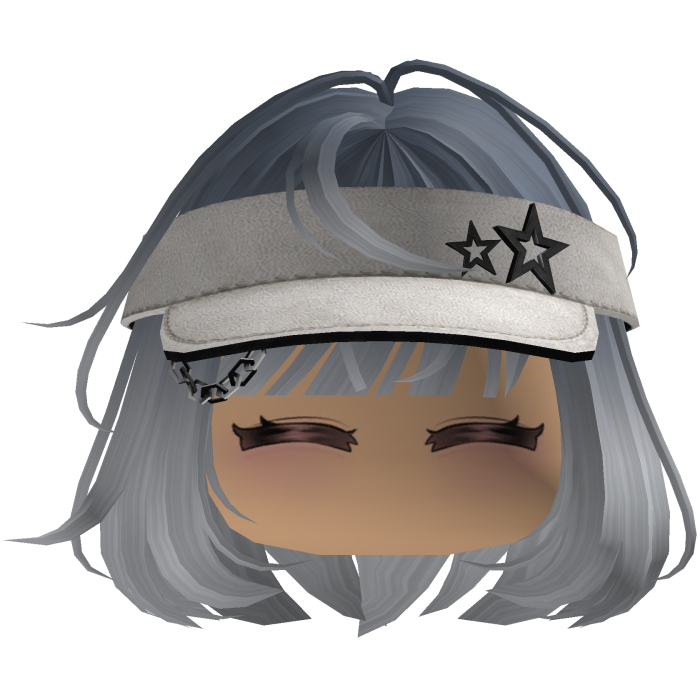 Cute emo y2k hair fluffy (gray)