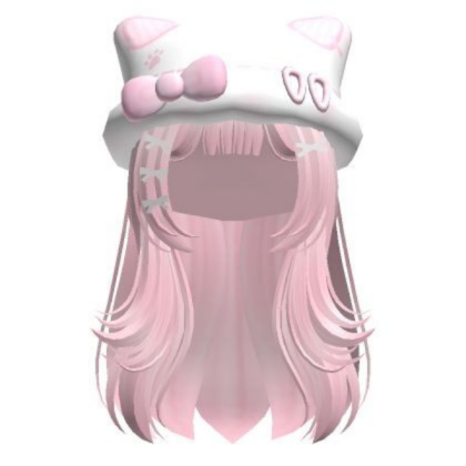 Long hair (pink) Roblox decal