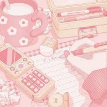 pink aesthetic anime studying pastel Roblox decal