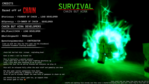CHAIN but it's kira | SURVIVAL MODE scripts