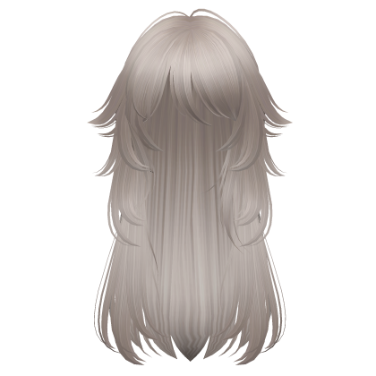 long fluffy anime hair with tufts (ash)