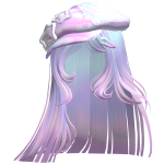 Cotton Candy Swirly Newspaper Girl Hime Cut